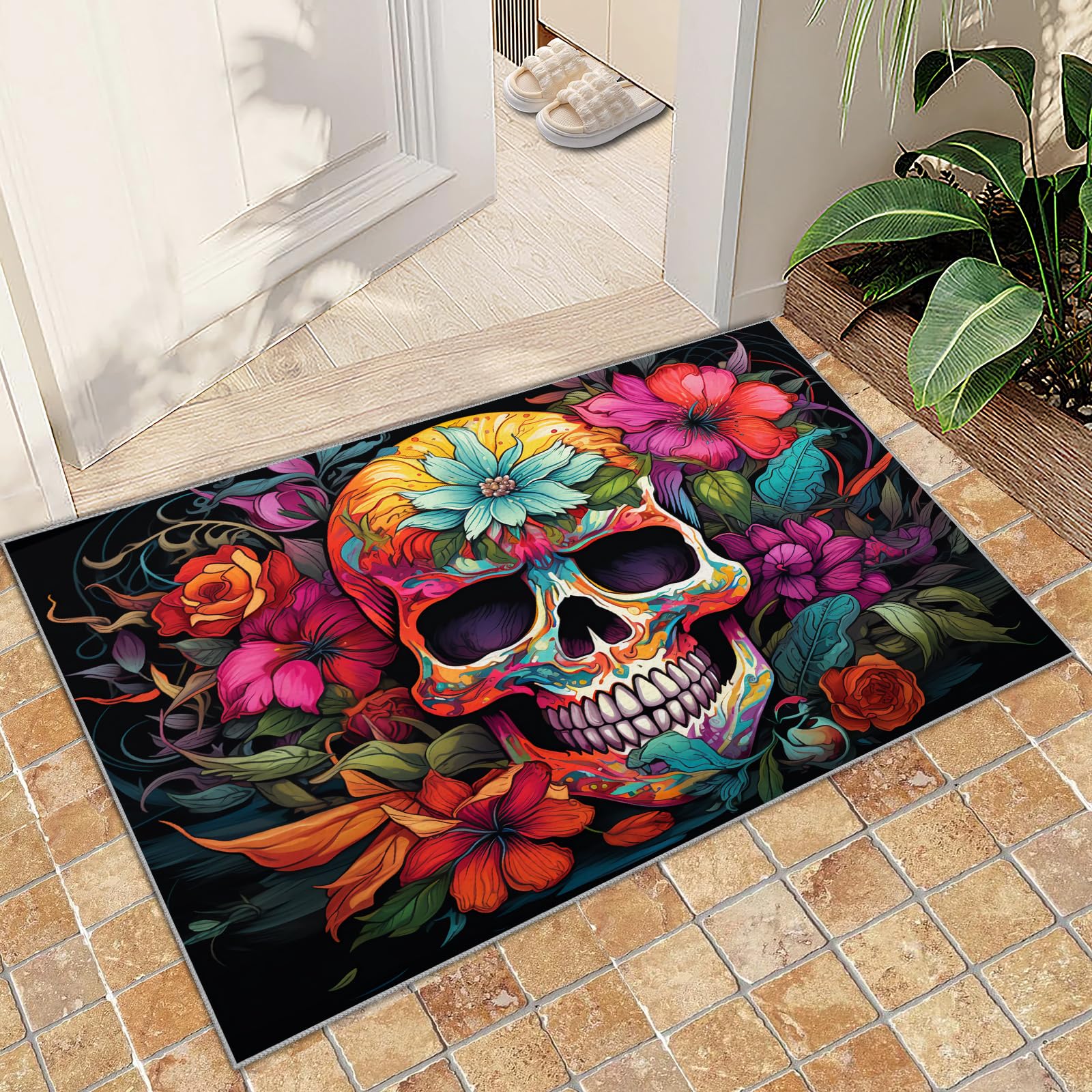 Amazon.com: Skull Rug - 4x5 Rug - Gothic Skull Rugs for Bedroom